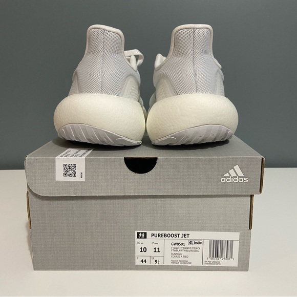 Adidas Pureboost Jet Running Shoes - White on White - Men’s US 10 / Women’s 11 - Picture 2 of 10